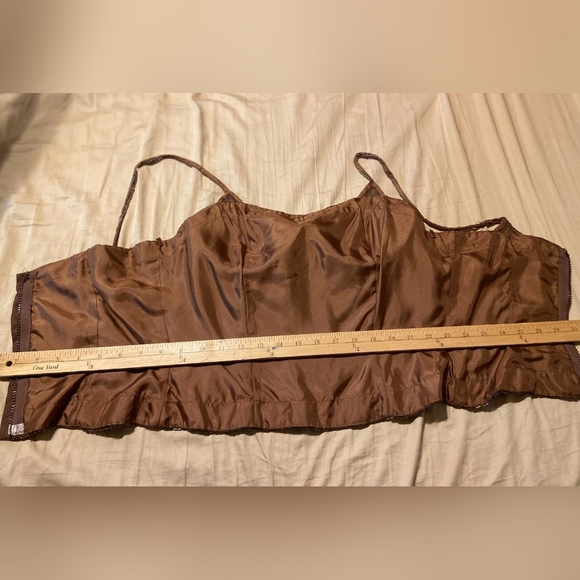 GORGEOUS beaded copper and brown two piece formal dress - Picture 7 of 8